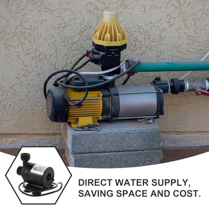 Kisangel Electric Submersible Water Booster Pump 24v Dc with Stainless Steel Shaft and Suction Cup for Aquarium, Fountain, and Irrigation Applications