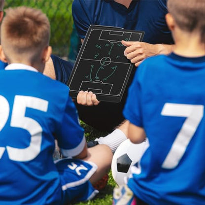 Tellegloww 2 Pack 16'' Electronic Soccer Coaching Board LCD with Stylus Lightweight Soccer Training Board for Coaches Reusable Erasable Training Game Tactics Equipment