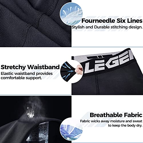 2-Pack Mens Baseball Compression Shorts w/Cup Pocket NO Cup | Straps Protective Athletic Underwear Football Lacrosse - color: Black, size: Small