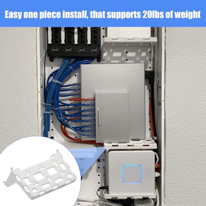 2PCS 49605-aub Structured Media Panel Accessories Enclosure Universal Shelf Mounting Bracket for Leviton Media Panel -That Supports 20lbs of Weight - White - size: 2 Pieces