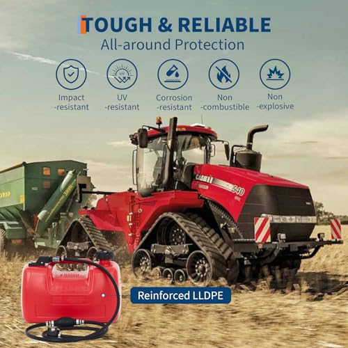 3 Gallon Marine Portable Tank Outboard Boat Transfer Tank with Line l-Shaped Handle Easy to Carry 14.1*11.2*9.8 Inch - size: 12 L