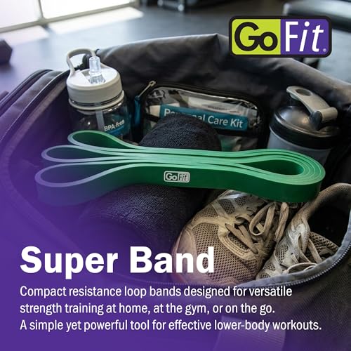 GoFit Resistance Band - color: Green, size: 30-50-Pound