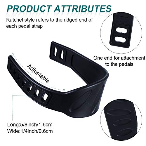 2 Pairs Exercise Bike Pedal Straps, Widened Straps 2.24 x 12.99 in | Adjustable Buckle, Non Slip Grip, for Exercise Cycle Home or Gym, Secure Foot Hold