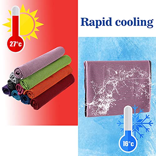 BBTO Pcs Cooling Towels 32'' x 12'' Microfiber Sweat Towel - color: Mixed Colors