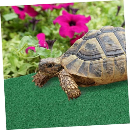 Realistic Synthetic Grass Mat for Turtles Lawn Turf Basking Platform for Aquatic Reptiles for Indoor and Outdoor Use