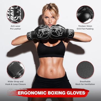 Freestanding Punching Bag for Adults Teens, Thickened Boxing Bag with Stand