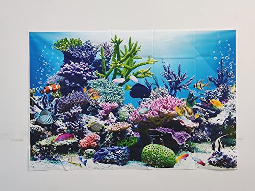 7x5ft Oean Underwater Photo Backdrop Ocean Fish Coral Submarine Decorations Water Background Under The Sea Aquarium Diving Holiday Baby Shower Birthday Party Seabed Decor