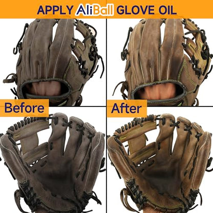 AliBall Premium Baseball Glove Oil - Softens, Hydrates, and Break-in for Baseball/Softball Gloves - 100% Natural, Baseball Glove Conditioner Break in - size: 8.5 Fl Oz