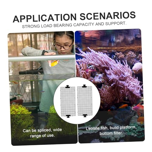 Garneck 1set Aquarium Isolation Board Divider High Transparency Fish Tank Divider Cups Mesh for Breeding Separation for Fish and Fry - color: Black