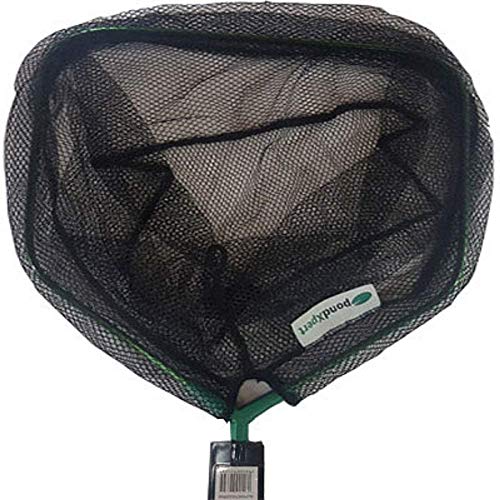 PondXpert Net System Fish Catching Net Head 12'' (30cm) Diameter & Telescoping Pole, Extends to 4'9" (1.5m), Allows Safe Transfer of Delicate Pond Fish and Skimming Small Debris