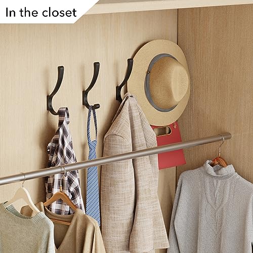 Coat Hooks Wall Mounted, Heavy Duty Hooks Hanging Towel, Black 4 Pack,Metal - size: 4 Pack