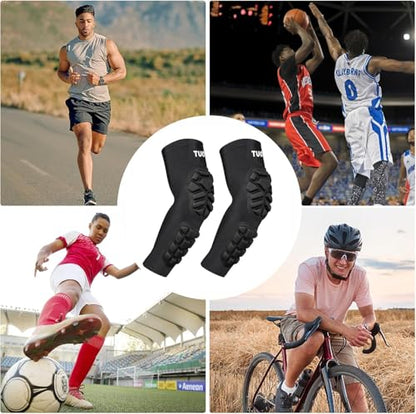 Youth Padded Arm Sleeve Elbow Forearms Commpression Pads Protection for Football Basketball Volleyball - size: XX-Large