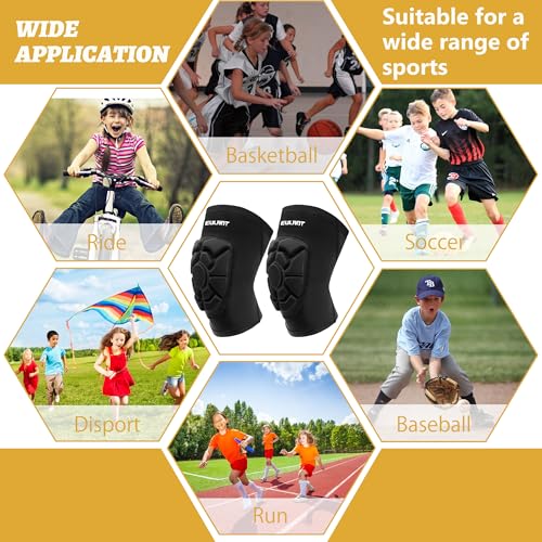 Soft Elbow and Knee Pads for Kids,Thicken Protect Elbow Knee Pad,L | Breathable & Lightweight Compression Elbow and Knee Pad Guards,Sports Gear for Baseball Football Volleyball Wrestling Cycling - size: Kids Suit L(Elbow L+Knee L)