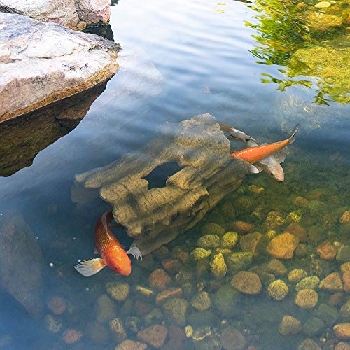 Aquascape Faux Log Fish Cave for Pond, Koi Predator Control | 78324 - size: 19-inch L x 12-inch W, style: Log