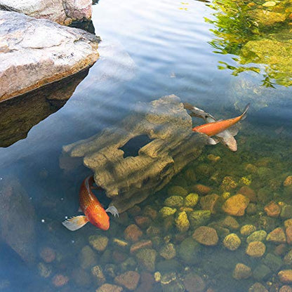 Aquascape Faux Log Fish Cave for Pond, Koi Predator Control | 78324 - size: 19-inch L x 12-inch W, style: Log