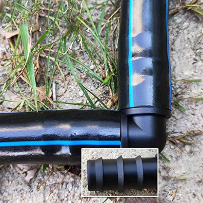 20 Pieces drip irrigation hose connectors, black elbow, applicable to 1/2 inch (16mm) hose, with barb connector
