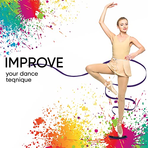 Ballet Turning Spin Board for Dance and Figure Skating. Portable Training Equipment for Dance. Make Your Turns, Pirouette and Balance Better. - color: Purple with carry bag