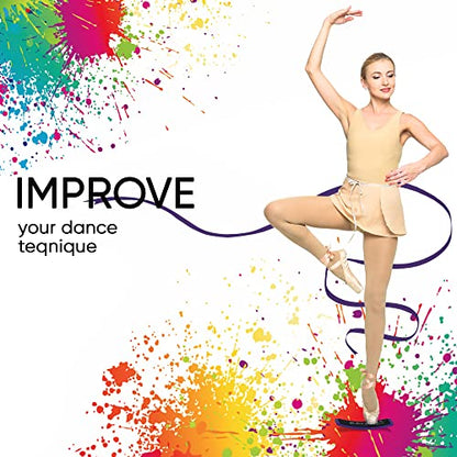 Ballet Turning Spin Board for Dance and Figure Skating. Portable Training Equipment for Dance. Make Your Turns, Pirouette and Balance Better. - color: Purple with carry bag