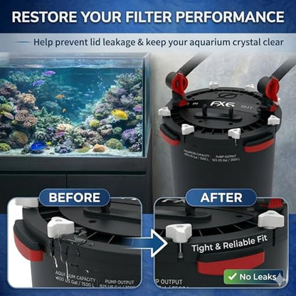 4 Pack A20215 Replacement Parts Compatible with Fluval Canister Filters, Lid Fastener Compatible with Fluval FX6 FX5 FX4 FX2, Includes 4 Fasteners & 8 Barrel Nuts, Secure Fit and Long Lasting - size: 4 PACK
