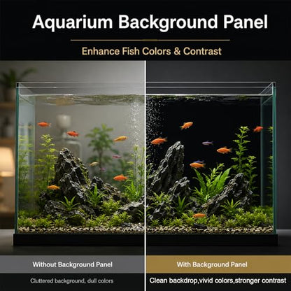 Black Acrylic Board for Aquarium Background and Fish Tank Divider, Opaque DIY Panel, One Side Matte One Side Glossy,Thickness 2mm,500x500mm 1PCS - color: Thickness 2mm, size: 500x500mm 1PCS