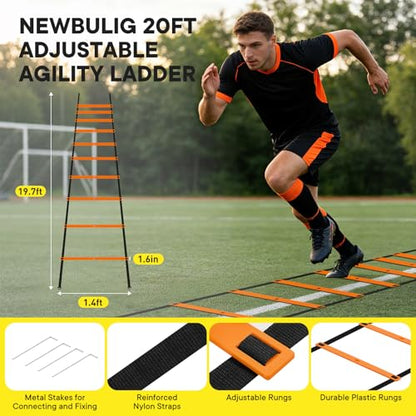 KMFurnilaAgility Ladder Speed Training Equipment Set