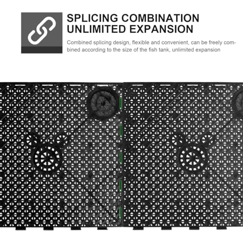 VANZACK 5 Pack Aquarium Filtering Plates 5.70X5.70X0.98In Fish Tank Bottom Filter Plate Divider Board Grid for Undergravel Filter System