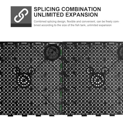 VANZACK 5 Pack Aquarium Filtering Plates 5.70X5.70X0.98In Fish Tank Bottom Filter Plate Divider Board Grid for Undergravel Filter System
