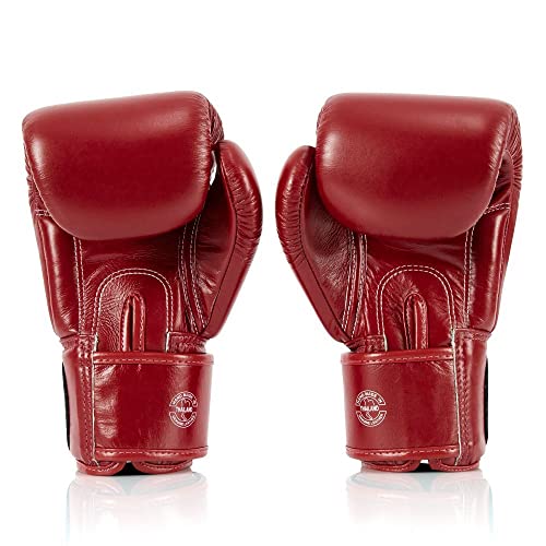 Fairtex BGV1 ONE Boxing Gloves, Leather Muay Thai MMA Kickboxing Training - color: Red, size: 16 oz
