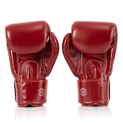 Fairtex BGV1 ONE Boxing Gloves, Leather Muay Thai MMA Kickboxing Training - color: Red, size: 16 oz