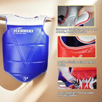 WT Taekwondo Martial Arts TKD Body Protector Reversible Chest Guard Protector hogu - size: 0