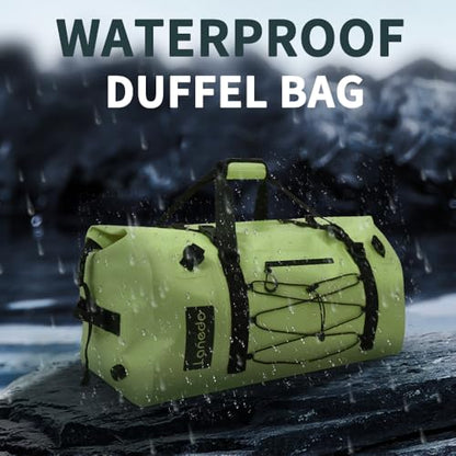 80L Dry Bag Large Waterproof Bag Roll-Top Heavy Duty Fishing Duffel Bag with Durable Straps & Handles for Kayaking Paddle boarding Boating Rafting Fishing - color: Green