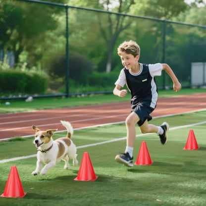 7 Inch Soccer Cones 12pcs Colors Cones Field Plastic Small Cones - color: red