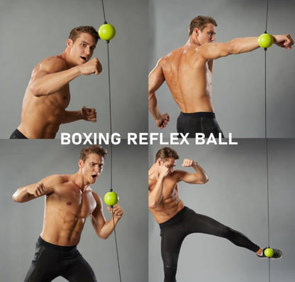Double End Punching Ball 3.5” Boxing Speed Bag with Suction Cup & Adjustable Rope for MMA Reflex Training
