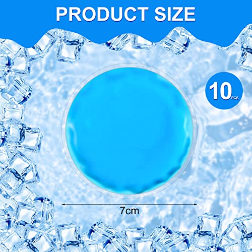 Reusable Ice Packs for Injuries, 10 Pack Round Ice Packs for Face | Gel Ice Pads, Small Hot Cold Compress Ice Bag for Eyes After Surgery, Face, Wisdom Teeth, Breast Surgery, Blue - size: 2.75 Inch