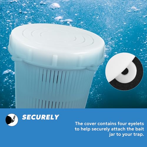 Plastic Vented Bait Jar Cup 1/2 Liter with Lid, White