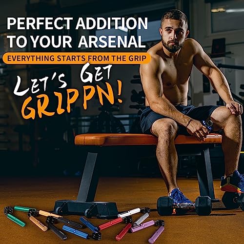 Grip Strength Trainer Set, 6 Pack, 50-350LB, Wrist Forearm Strengthener, Metal No Slip, Hand Grip Gripper Strengthener for Strength Training and Exercise, Hand Workout Squeezer Grip Strength - color: Red
