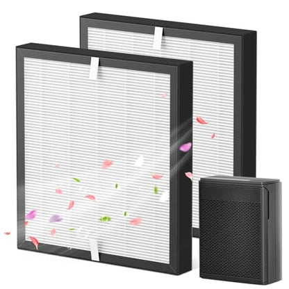 2 Pack P280 P260 Replacement Filter Compatible with TPLMB/YARIKI P280 and AIUZLK P260 Air Purifier, Efficient Air Filter, 3-in-1 Nylon Pre-Filter, HEPA Filter and High-Efficiency Carbon