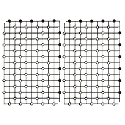 2pcs Aquarium Fish Tank Divider Trays Plastic Egg Crate Tray Grid Bottom Board Fish Separator 26x17.5x0.5CM Black - color: Black