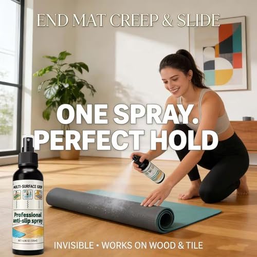 Yoga Mat Anti-shift Spray, No Sticky Residues, 120ml, Gym Mat Cleaning Solution, Fitness Equipment Cleaning Spray, Odor-Neutralizing Action, For Home Studio Room Gear Women Men Beginners