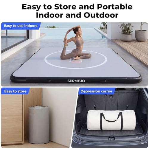 Wrestling Mat Inflatable 8x8/ 10x10 FT Flodable Jiu Jitsu Mats Portable 4” for Home Training, BJJ, MMA, Grappling, Judo, Martial Art, Boxing Indoor Outdoor - size: 13 ft x 13 ft x 4 in