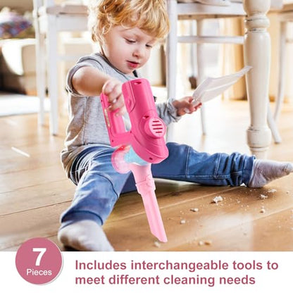 Kids Vacuum Cleaner Toy for Toddlers - Toy Vacuum Set Pretend Role Play Household Toys with Sound Effects for Age 3+ Boys Girls Learning Toys Birthday - color: Vacuum Set
