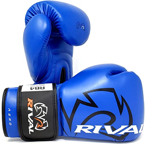 RIVAL Boxing RB4 Aero Bag Gloves, Hook and Loop Closure, Synthetic PU Outer Shell for Extra Durability and Performance - color: Blue, size: Small