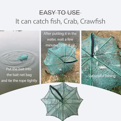 Foldable Minnow Trap,Crab Trap,Fishing Net,Bait Cage for Crabs Minnow Lobster Shrimp Crawfish