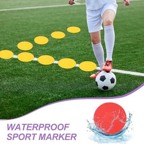 PATIKIL Spot Markers, Non-Slip Floor Agility Markers Flat - color: Red
