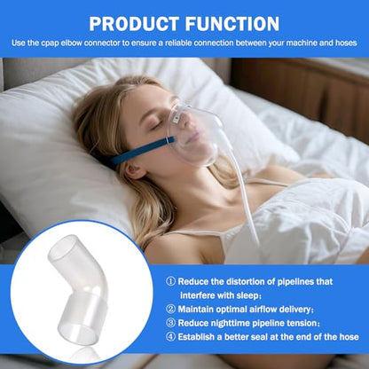 CPAP Elbow Connector Hose Adaptor Compatible with ResMed AirStart10,AirSense10,AirCurve10 and ResMed11 multiple models Machine ResMed 37394 Tubing Elbow Connector Replacement Kit