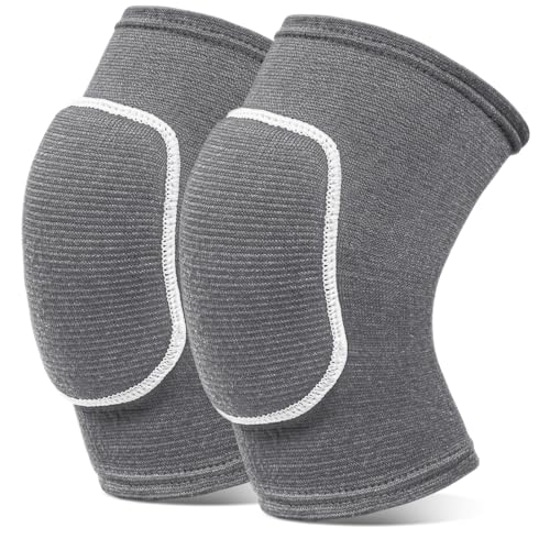Volleyball Knee Pads knee brace for Women Kids Girls，Soft and Breathable Knee Pads for Volleyball, Dancing, Football, Yoga, Basketball, and Skating - Protective Knee Pads for Adults and Kids (Gray, Large) - color: Gray, size: Large