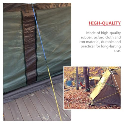 ULTECHNOVO 6pcs Outdoor Elastic Bungee Cords with Hooks 1.2m Long 8mm Thick Multi-Functional Tent Fixing Straps and Luggage Tie Rope Set (Yellow, Red, Green)
