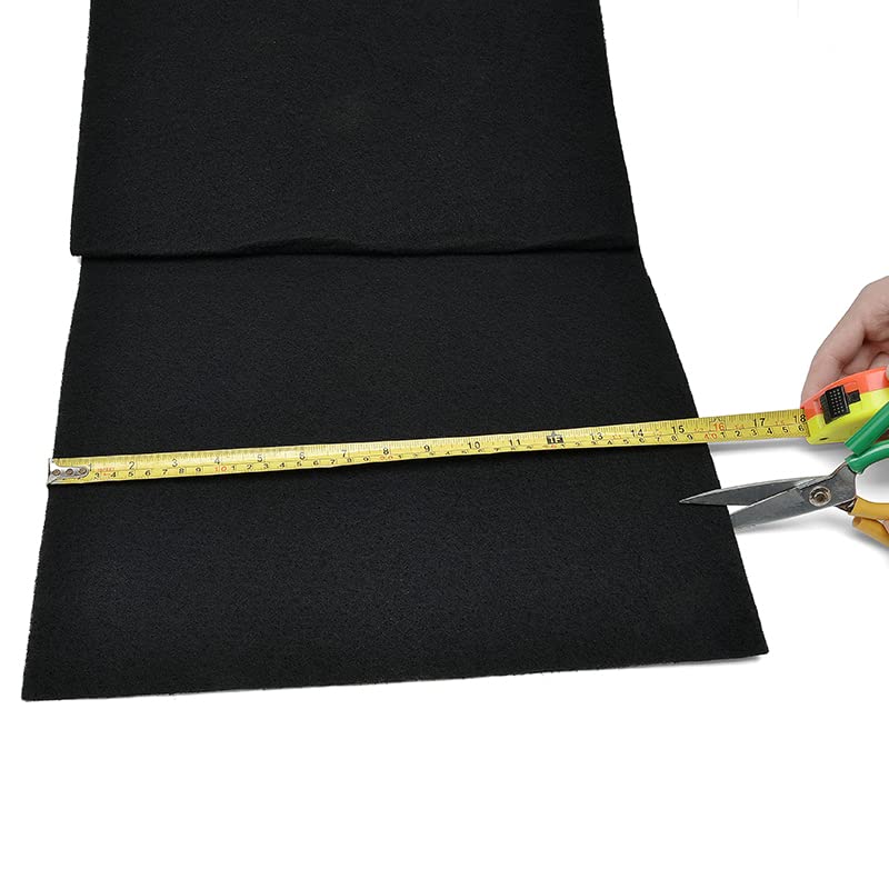 Cut-to-Fit Activated Carbon Filter Sheet Charcoal Air Vent Filters Pad Black Range Hood AC Replacement Fabric Filter 1 Pack 16" x 48" x 0.125" - size: 16" x 48" x 0.1"