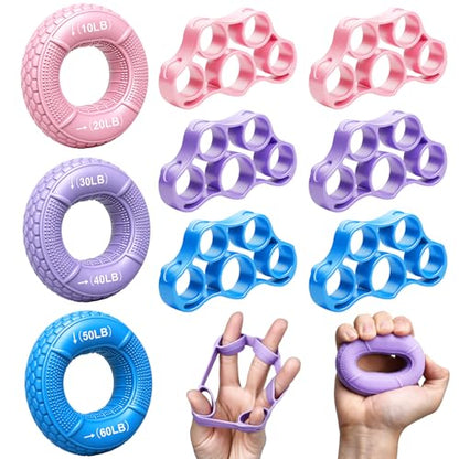 Grip Strength Trainer Kit, Forearm Strengthener & Hand Grip Strengthener