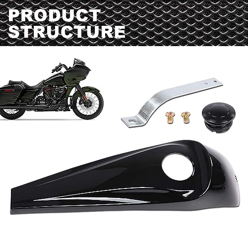 Dash Fuel Console Gas Tank Cap Cover Compatible with Harley Electra Road Glide Touring 08-22/Will fit Ultra 2008-2022, Limited & Tri Glide Models if CB port is relocated or removed